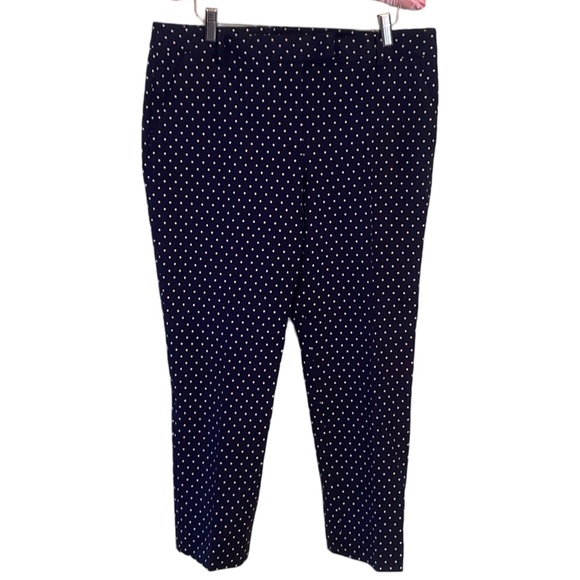 Talbots Stretch Navy Blue & White Pants Size 12P - Picture 5 of 7